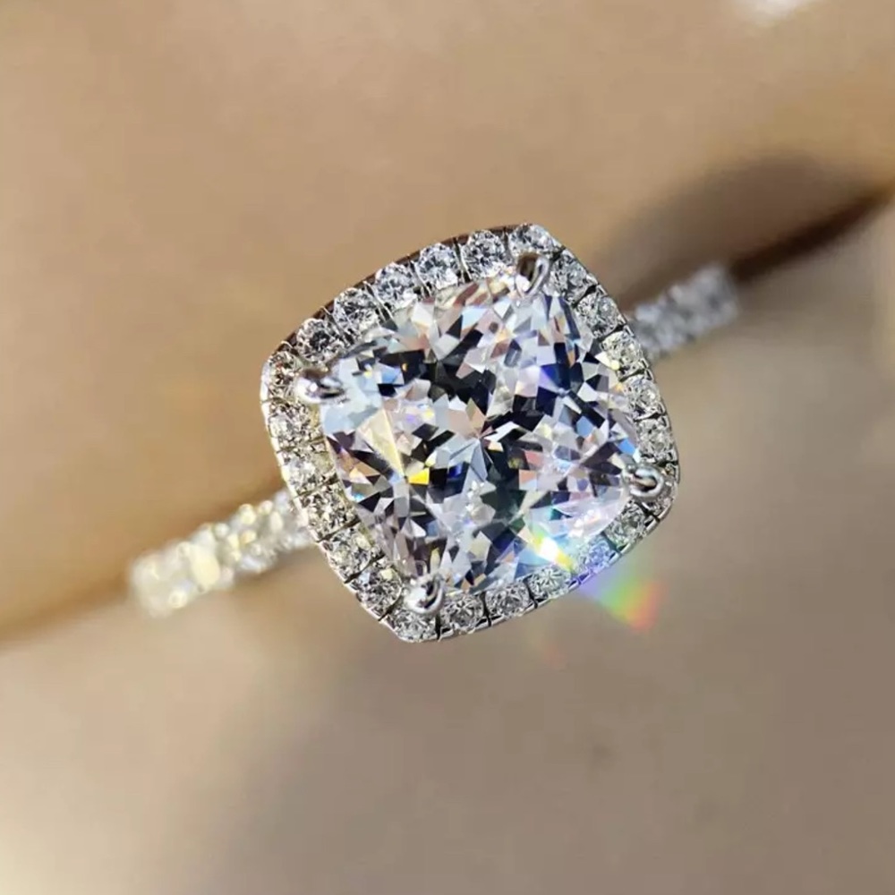 Sterling Stamped 925 CZ promise Ring - Picture 5 of 5